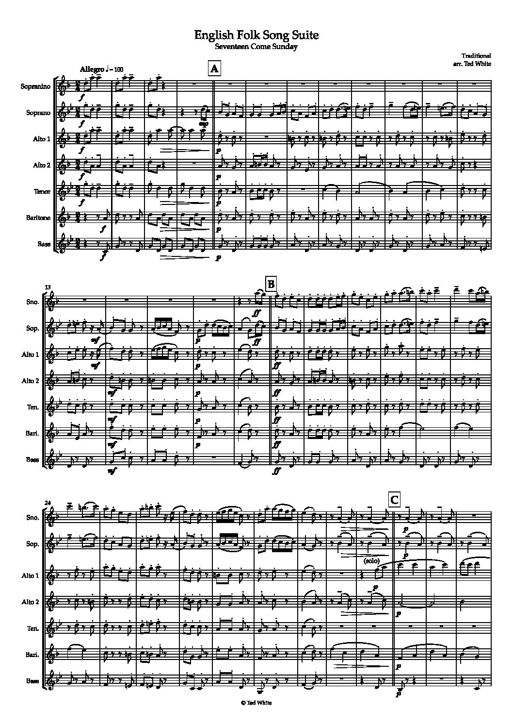 English folk Song Suite - 1. Seventeen come Sunday